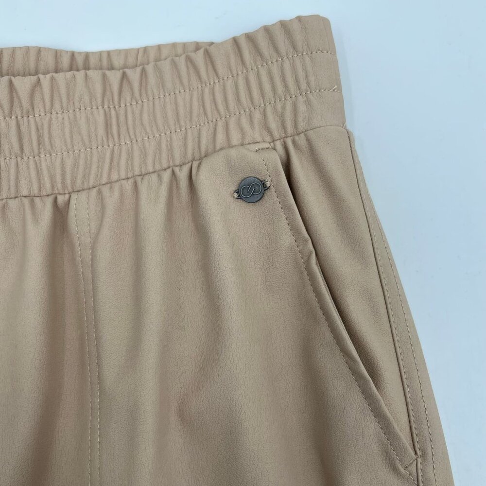 CALIA by Carrie Underwood Tan Pleather Joggers | Perfect for Any Season - Picture 5 of 7